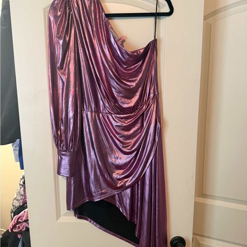 Elliatt Shimmering Purple Long Sleeve Dress
